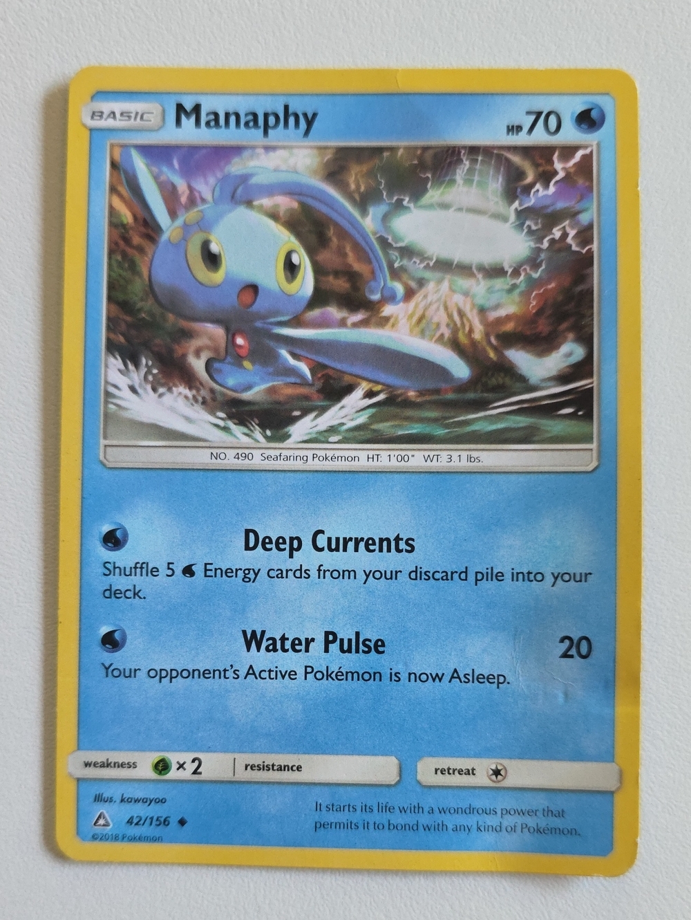 Pokemon Manaphy Card